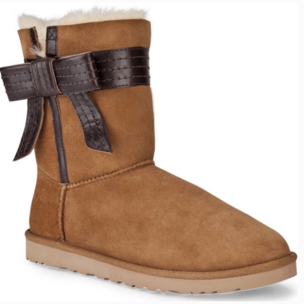 UGG Australia Josette Leather Bow-Band Boot